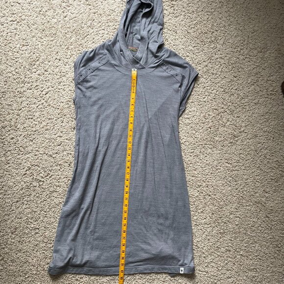 Smartwool Everyday Exploration Cap-Sleeve Hood Dress - Merino - Blue - Size L - Picture 4 of 8